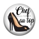 Cabochon Résine - chef au top