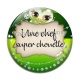 Cabochon Verre - une chef super chouette