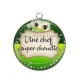 Pendentif Cabochon Argent - une chef super chouette