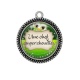 Pendentif Cabochon Argent - une chef super chouette