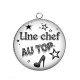 Pendentif Cabochon Argent - une chef au top