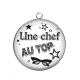 Pendentif Cabochon Argent - une chef au top