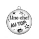 Pendentif Cabochon Argent - une chef au top