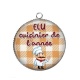 Pendentif Cabochon Argent - élu cuisinier de l'année