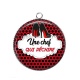 Pendentif Cabochon Argent - une chef qui déchire