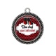 Pendentif Cabochon Argent - une chef qui déchire