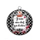 Pendentif Cabochon Argent - une chef qui déchire