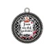Pendentif Cabochon Argent - une chef qui déchire