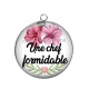Pendentif Cabochon Argent - une chef formidable
