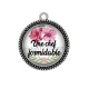 Pendentif Cabochon Argent - une chef formidable