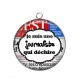Pendentif Cabochon Argent - je suis une journaliste qui déchire
