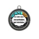 Pendentif Cabochon Argent - je suis une secrétaire qui déchire