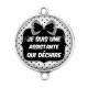 Connecteur Cabochon Argent - je suis une assistante qui déchire