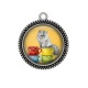 Pendentif Cabochon Argent - chat