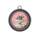 Pendentif Cabochon Argent - chat