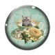 Cabochon Verre - chat