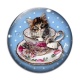 Cabochon Verre - chat