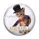 Cabochon Verre - chat adorable