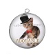 Pendentif Cabochon Argent - chat adorable