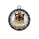 Pendentif Cabochon Argent - chat adorable