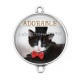 Connecteur Cabochon Argent - chat adorable