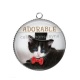 Pendentif Cabochon Argent - chat adorable