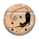 Cabochon Verre - chat noir
