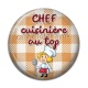 Cabochon Résine - chef cuisinière au top