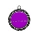 Pendentif Cabochon Argent - fond uni