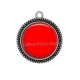 Pendentif Cabochon Argent - fond uni