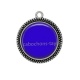 Pendentif Cabochon Argent - fond uni