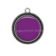 Pendentif Cabochon Argent - fond uni