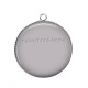 Pendentif Cabochon Argent - fond uni