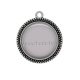 Pendentif Cabochon Argent - fond uni