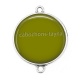Connecteur Cabochon Argent - fond uni
