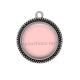 Pendentif Cabochon Argent - fond uni