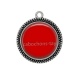 Pendentif Cabochon Argent - fond uni