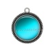 Pendentif Cabochon Argent - fond uni