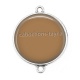 Connecteur Cabochon Argent - fond uni