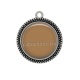 Pendentif Cabochon Argent - fond uni