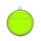 Pendentif Cabochon Argent - fond uni