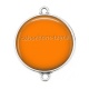 Connecteur Cabochon Argent - fond uni