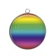 Pendentif Cabochon Argent - fond uni