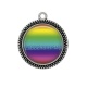 Pendentif Cabochon Argent - fond uni