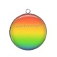 Pendentif Cabochon Argent - fond uni