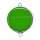 Connecteur Cabochon Argent - fond uni