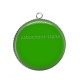 Pendentif Cabochon Argent - fond uni
