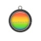 Pendentif Cabochon Argent - fond uni