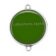 Connecteur Cabochon Argent - fond uni