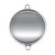 Connecteur Cabochon Argent - fond uni